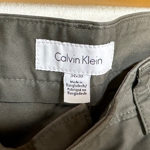 Lot of 2 Calvin Klein Men's Pants Trousers Slacks Chino Black/Grey Slim 34 X 30 - Picture 4 of 14